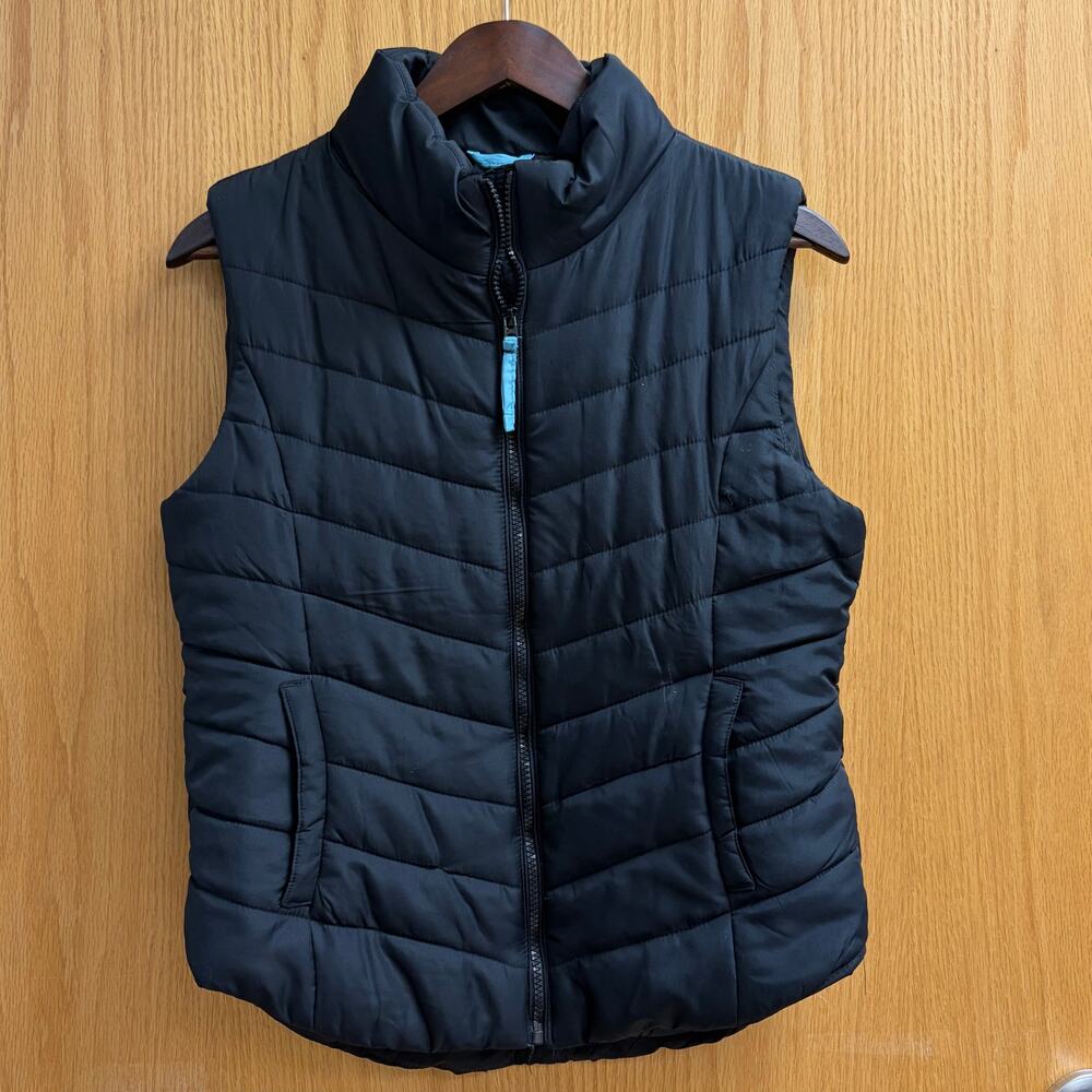 Aeropostale Black Puffer Vest Gorpcore Athleisure Minimalist Utility Girls L
